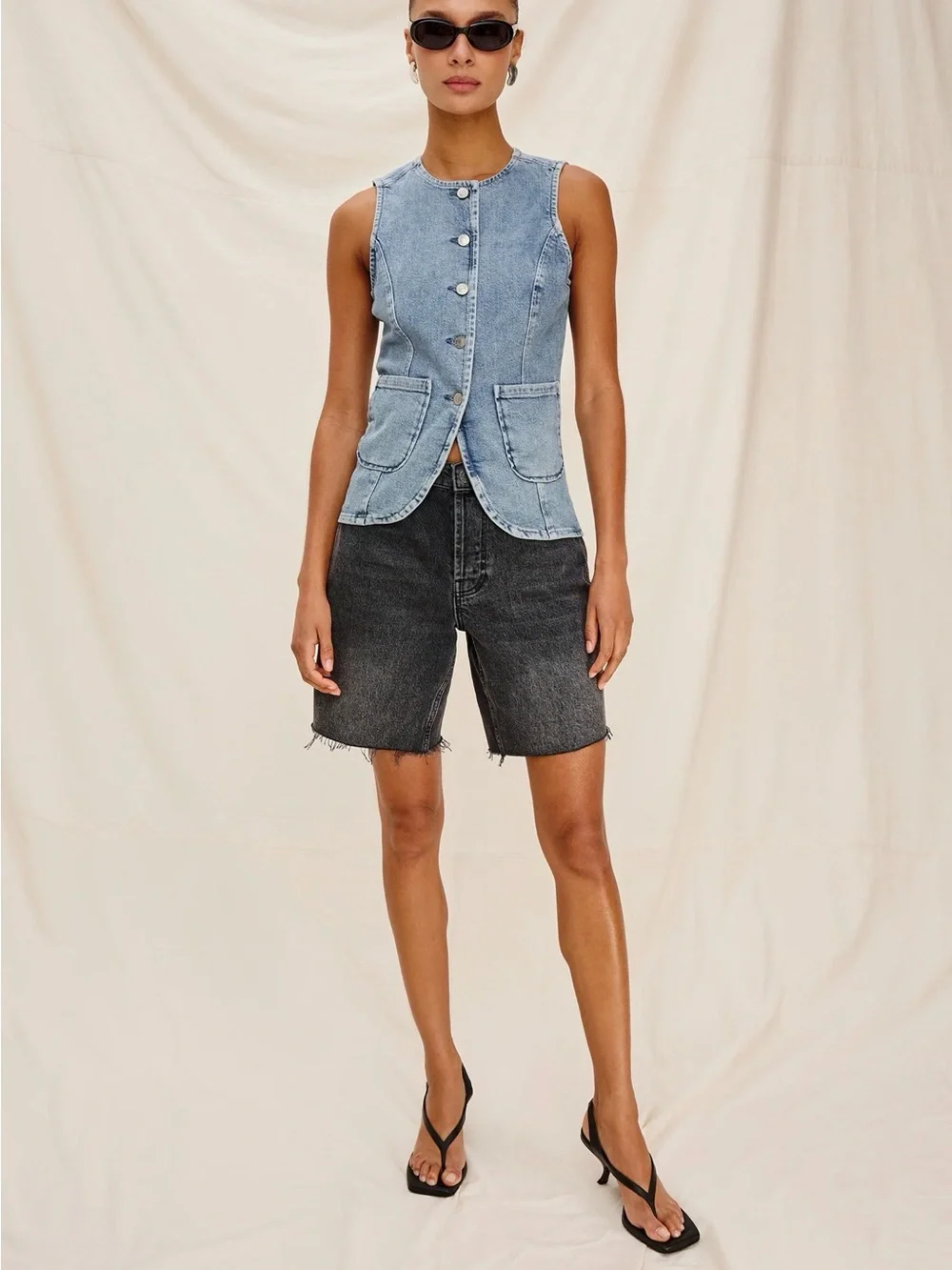 Rails denim vest Portola small